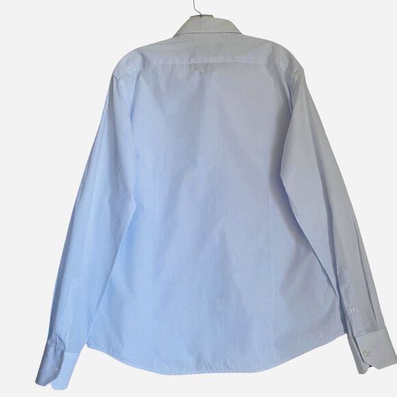 Aquascutum London Mens Dress Shirt 42/16.5 Light Blue Button Down Long Sleeve - Picture 7 of 10